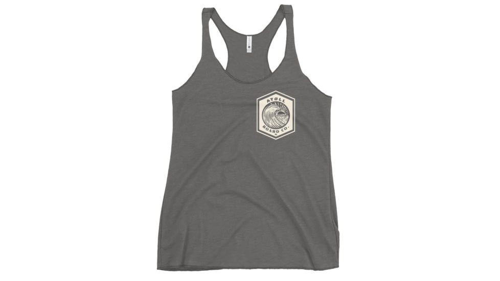 Atoll Board Co Womens Racerback Tank with Atoll Wave Graphic - Premium Heather, L - Premium Heather,L, 64639B68EFCABPremium-Heather-L