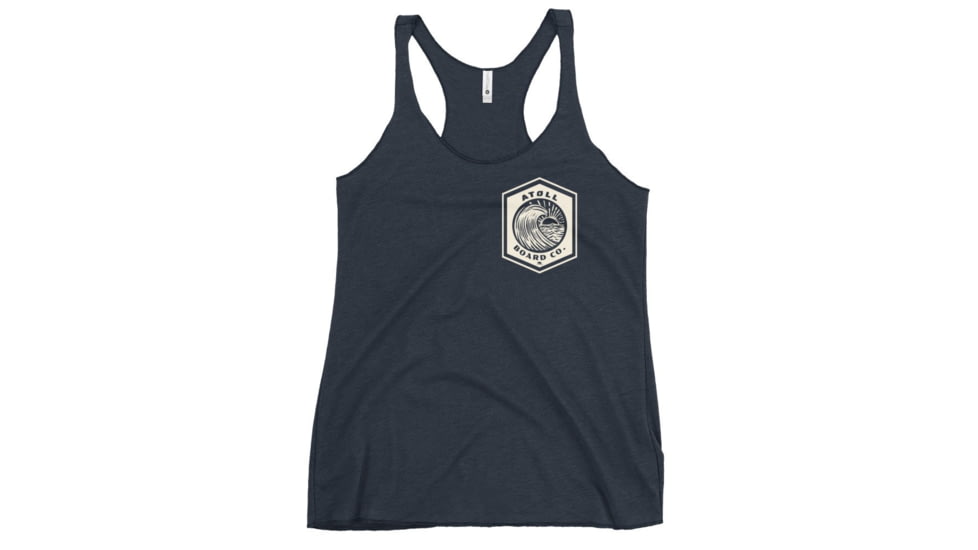 Atoll Board Co Womens Racerback Tank with Atoll Wave Graphic - Vintage Navy, S - Vintage Navy,S, 64639B68EFCABVintage-Navy-S