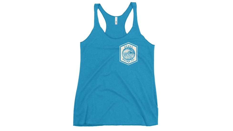 Atoll Board Co Womens Racerback Tank with Atoll Wave Graphic - Vintage Turquoise, M - Vintage Turquoise,M, 64639B68EFCABVintage-Turquoise-M