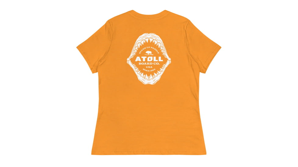 Atoll Board Co Womens Relaxed T-Shirt with Atoll Shark Fossil Graphic - Heather Marmalade, M - Heather Marmalade,M, 648749750F4D1Heather-Marmalade-M