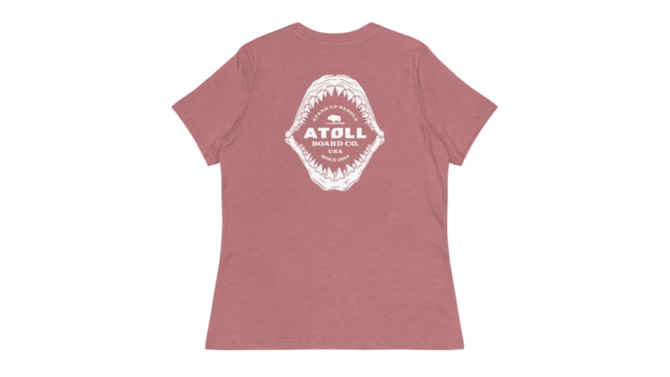 Atoll Board Co Womens Relaxed T-Shirt with Atoll Shark Fossil Graphic - Heather Mauve, 3XL - Heather Mauve,3XL, 648749750F4D1Heather-Mauve-3XL