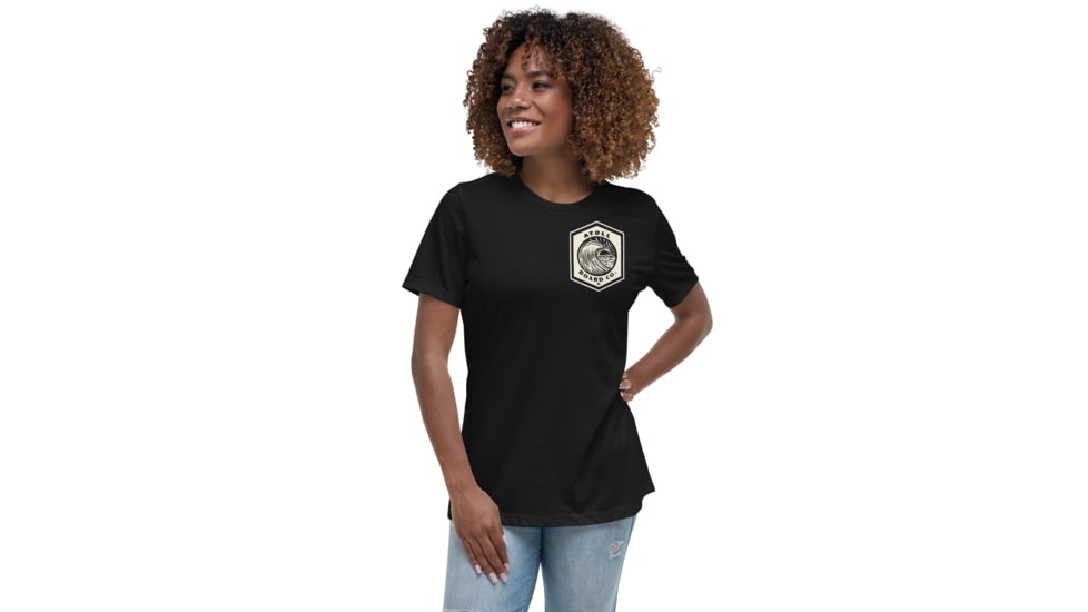 Atoll Board Co Womens Relaxed T-Shirt with Atoll Wave Graphic - Berry, L - Berry,L, 64639C1B1D577Berry-L