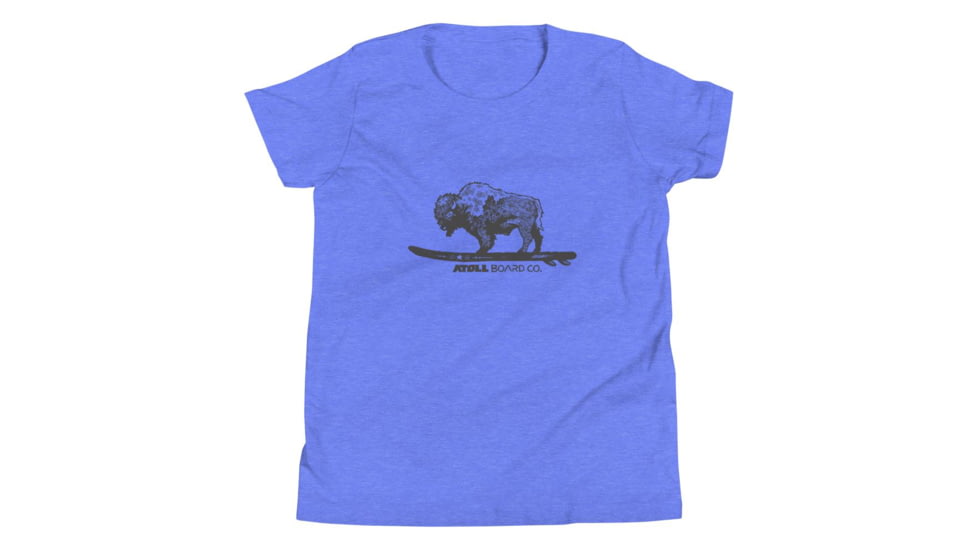 Atoll Board Co Youth Detailed Bison tee - Heather Columbia Blue, S - Heather Columbia Blue,S, 627B07835E8EBHeather-Columbia-Blue-S