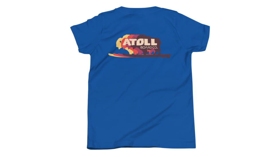 Atoll Board Co Youth Short Sleeve T-Shirt with Atoll Color Shift Graphic - True Royal, S - True Royal,S, 630D4076795F1True-Royal-S