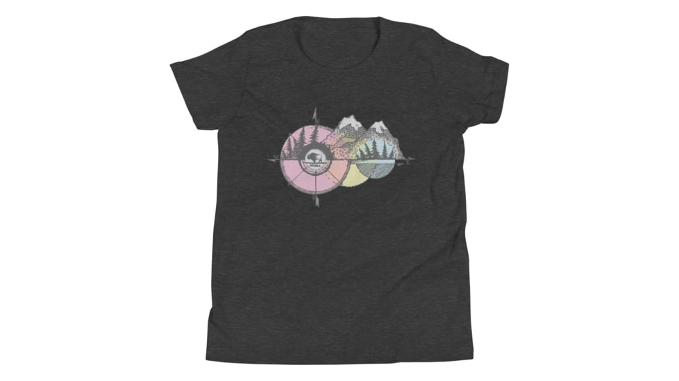 Atoll Board Co Youth Short Sleeve T-Shirt with Atoll Compass Graphic - Dark Grey Heather, XL - Dark Grey Heather,XL, 630D4B2E73C19Dark-Grey-Heather-XL