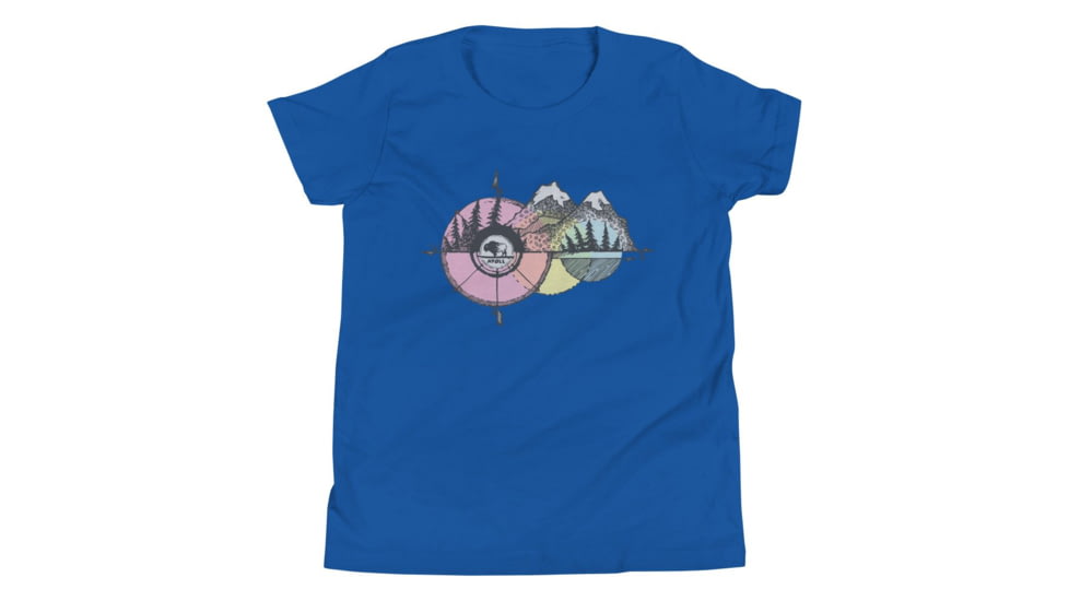 Atoll Board Co Youth Short Sleeve T-Shirt with Atoll Compass Graphic - True Royal, L - True Royal,L, 630D4B2E73C19True-Royal-L