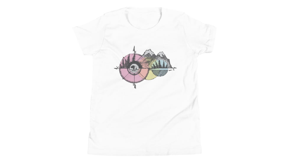 Atoll Board Co Youth Short Sleeve T-Shirt with Atoll Compass Graphic - White, L - White,L, 630D4B2E73C19White-L