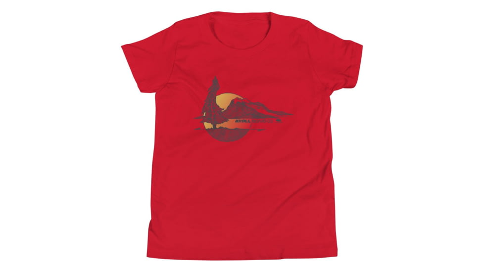 Atoll Board Co Youth Short Sleeve T-Shirt with Atoll Lone Pine Graphic - Red, XL - Red,XL, 630D4C098AE2ERed-XL