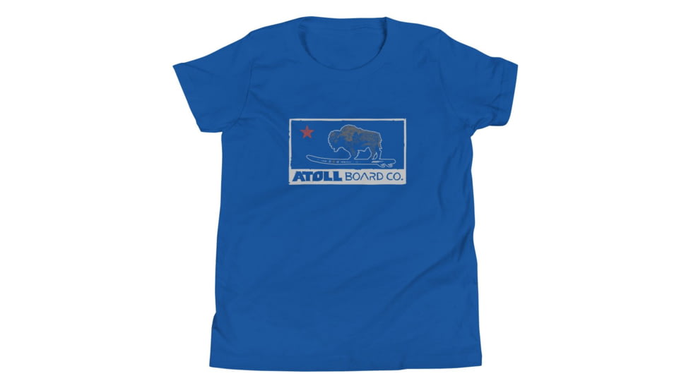 Atoll Board Co Youth Short Sleeve T-Shirt with Atoll Republic Graphic - True Royal, XL - True Royal,XL, 630D4D7A79AD9True-Royal-XL