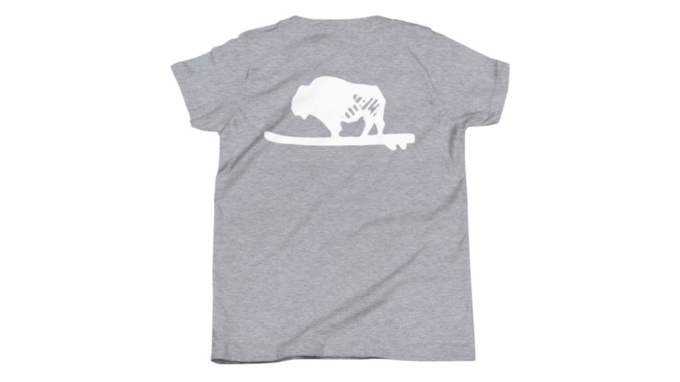 Atoll Board Co Youth Short Sleeve T-Shirt with Atoll Solo Bison Graphic - Athletic Heather, M - Athletic Heather,M, 630D46697C467Athletic-Heather-M