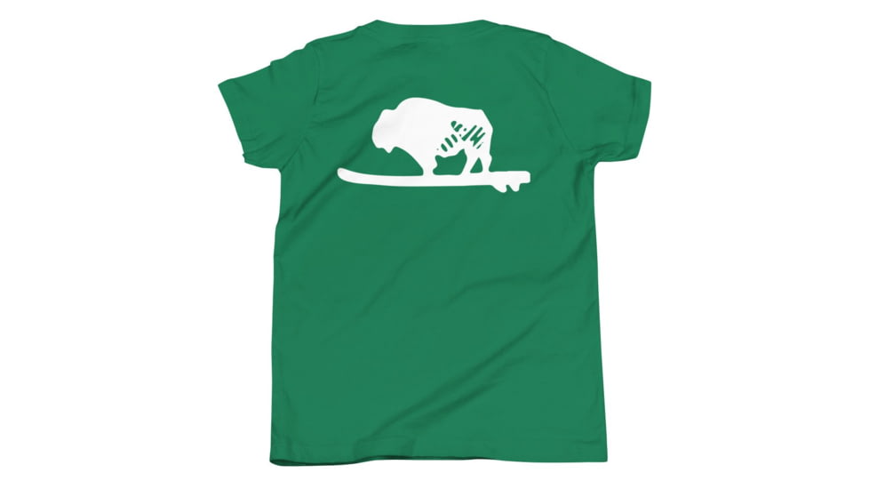 Atoll Board Co Youth Short Sleeve T-Shirt with Atoll Solo Bison Graphic - Kelly, XL - Kelly,XL, 630D46697C467Kelly-XL