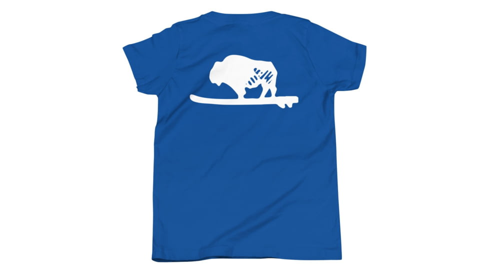 Atoll Board Co Youth Short Sleeve T-Shirt with Atoll Solo Bison Graphic - True Royal, XL - True Royal,XL, 630D46697C467True-Royal-XL