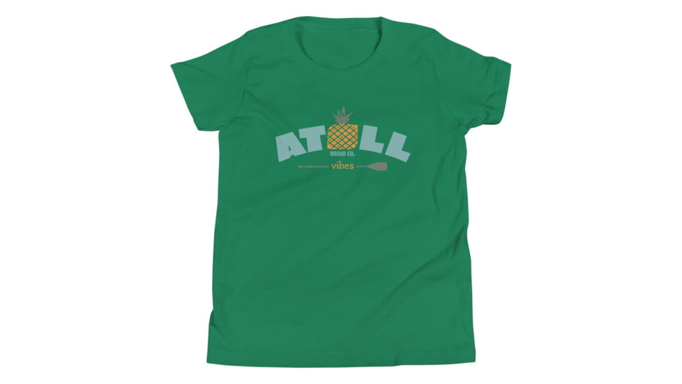 Atoll Board Co Youth Short Sleeve T-Shirt with Atoll Vibes Pineapple Graphic - Kelly, XL - Kelly,XL, 630D3BD90C299Kelly-XL