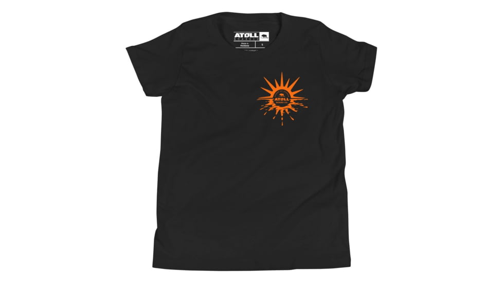 Atoll Board Co Youth T-Shirt with Atoll Horizon Sunset Graphic - Black, L - Black,L, 64518CD59C080Black-L