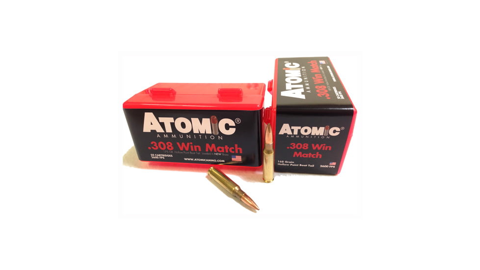 Atomic Ammunition Atomic Ammo .308 Win. Match 168gr. Nosler Bthp 50-pack