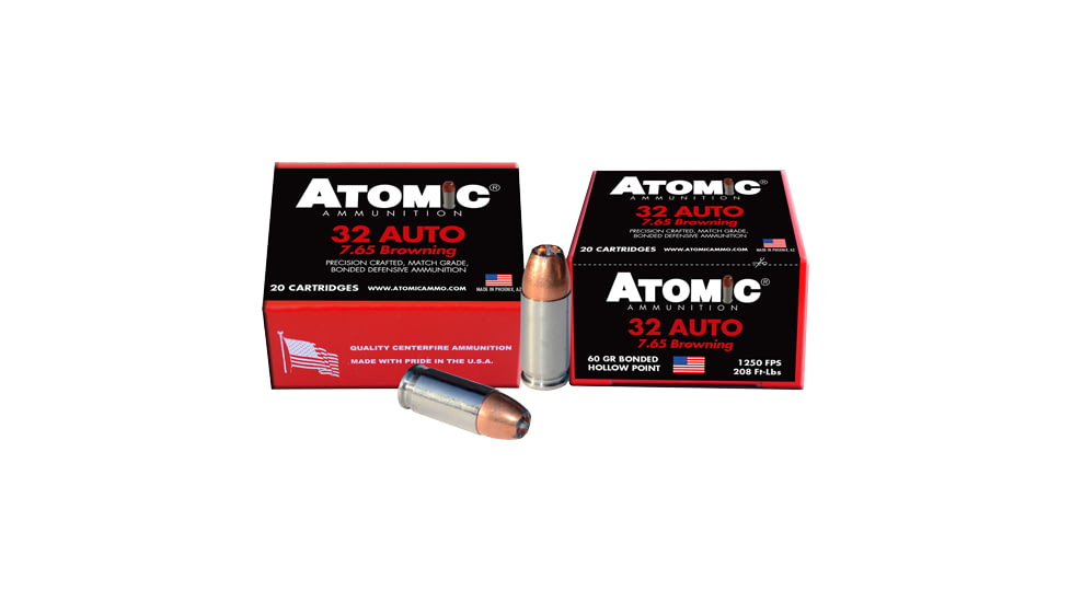 Atomic Ammunition Atomic Ammo .32acp +p 60gr. Jhp 20-pack