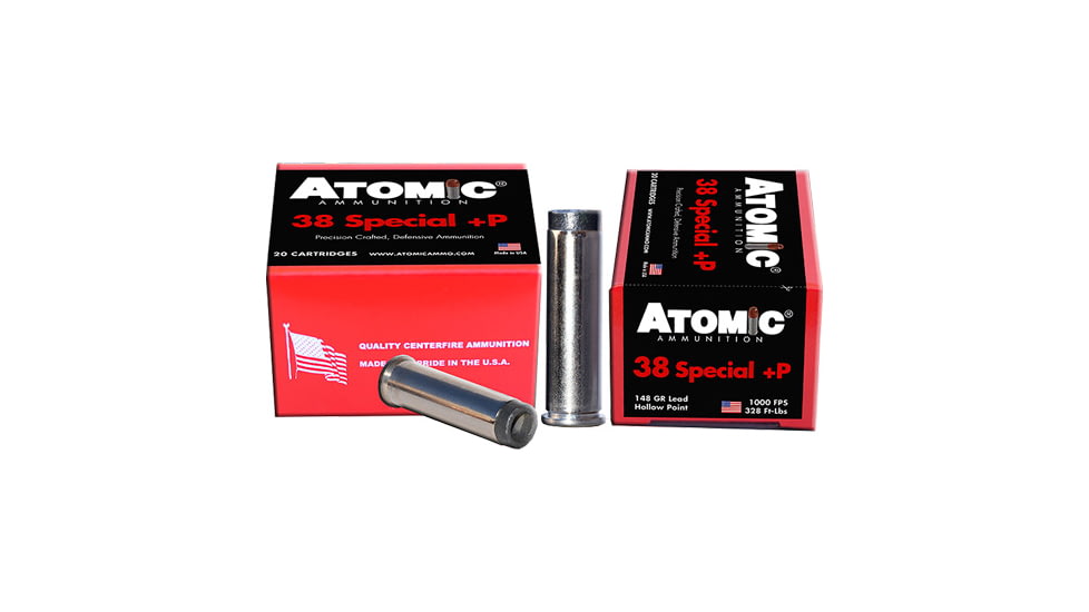 Atomic Ammunition Atomic Ammo .38 Special +p 148gr. Wc Up-side-down 20-pack