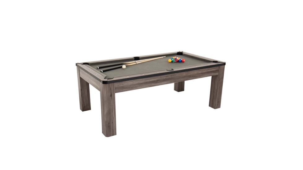 Atomic Hampton 3-In-1 Combo Game Table Billiards, Ping Pong, Dining, Grey wood grain, G05302W
