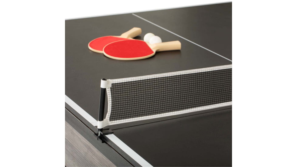Atomic Hampton 3-In-1 Combo Game Table Billiards, Ping Pong, Dining, Grey wood grain, G05302W