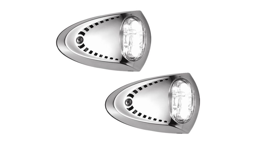 Attwood Marine LED Docking Lights, Stainless Steel, Pair, White, 6522SS7