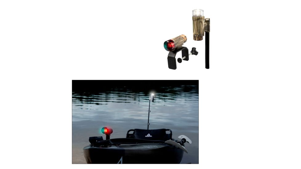 Attwood Marine PaddleSport Portable Navigation Light Kit, C-Clamp, Screw Down Or Adhesive Pad/ RealTree, Max 4, Camo, 14195-7