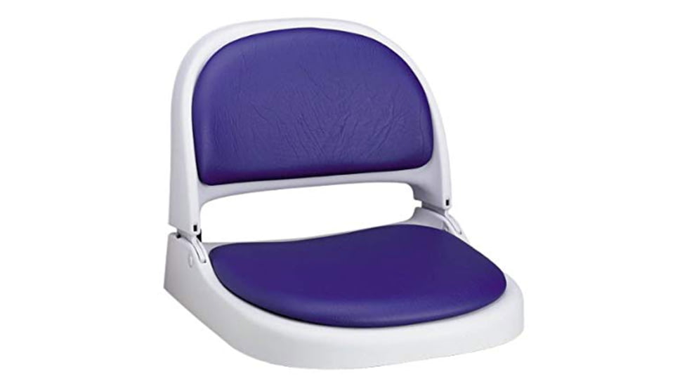 Attwood Marine Proform Seat - White, w/Blue Seat, 7012-102-4