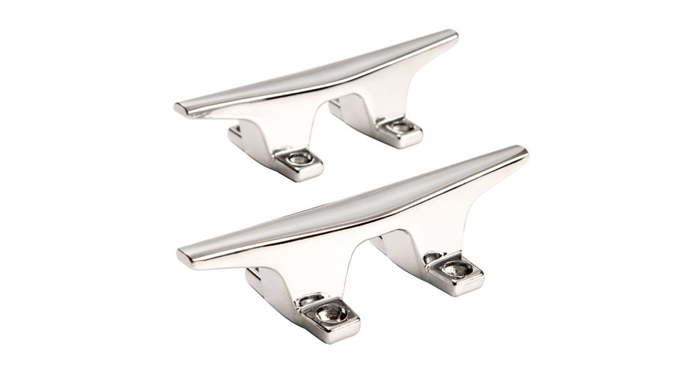 Attwood Marine ZAMAK Chrome Plated Zinc Cleats - Pair - 4-1/2&quot; 69859
