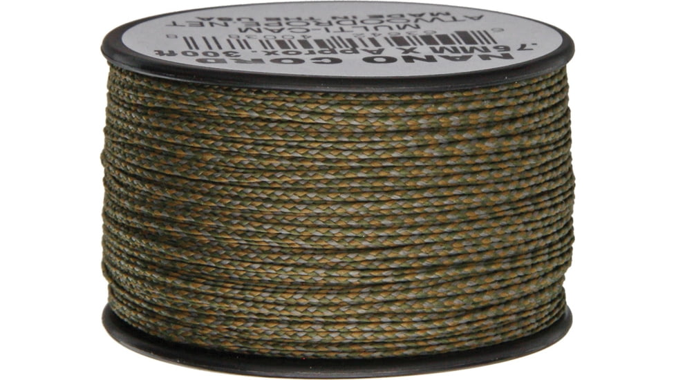 Atwood 0.75mm Nano Cord, 300ft, Cord Is 0.75Mm Thick, Nylon Construction, Camo, NC19 - MULTI - CAM