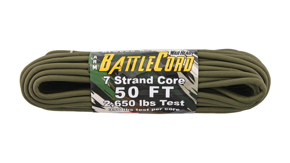 Atwood ARM BattleCord, 50ft, Olive Drab, BC50S14-OLIVEDRAB