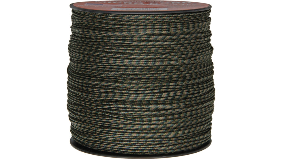 Atwood Micro Cord, 1.18 mm Thick, Low Stretch, UV Resistant, Rot And Mildew Resistant, Woodland, 1000 ft, MC04-1000' - WOODLAND