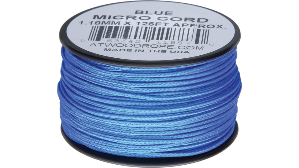 Atwood Micro Cord 125ft, 1.18mm Diameter, Nylon Construction, Blue, MS02 - BLUE
