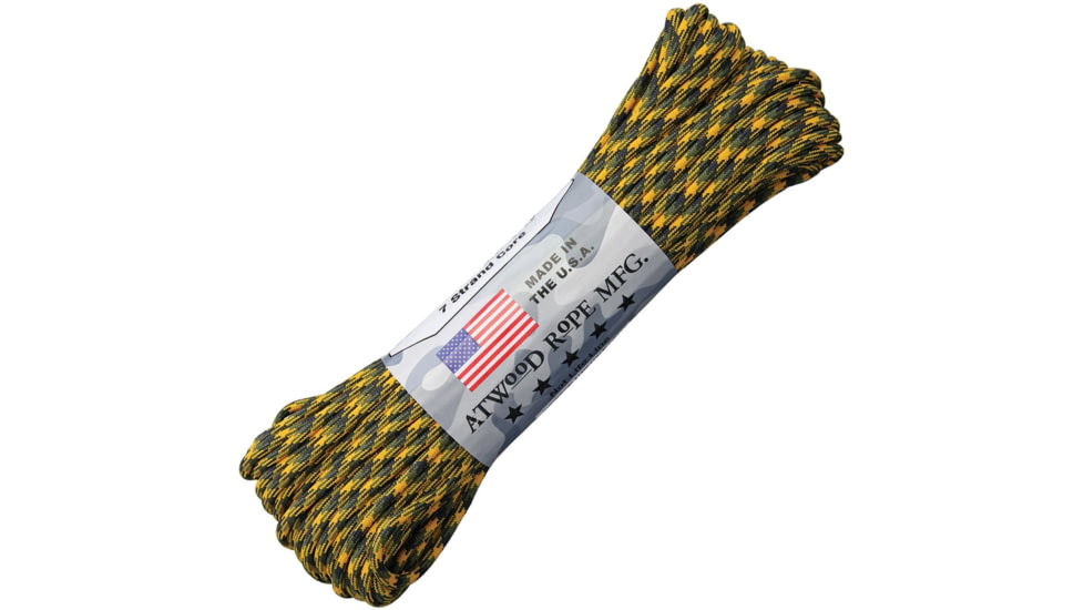 Atwood Parachute Cord, 100ft, 550 Cord, 7 Strand Core, Bulldozer, BULLDOZER