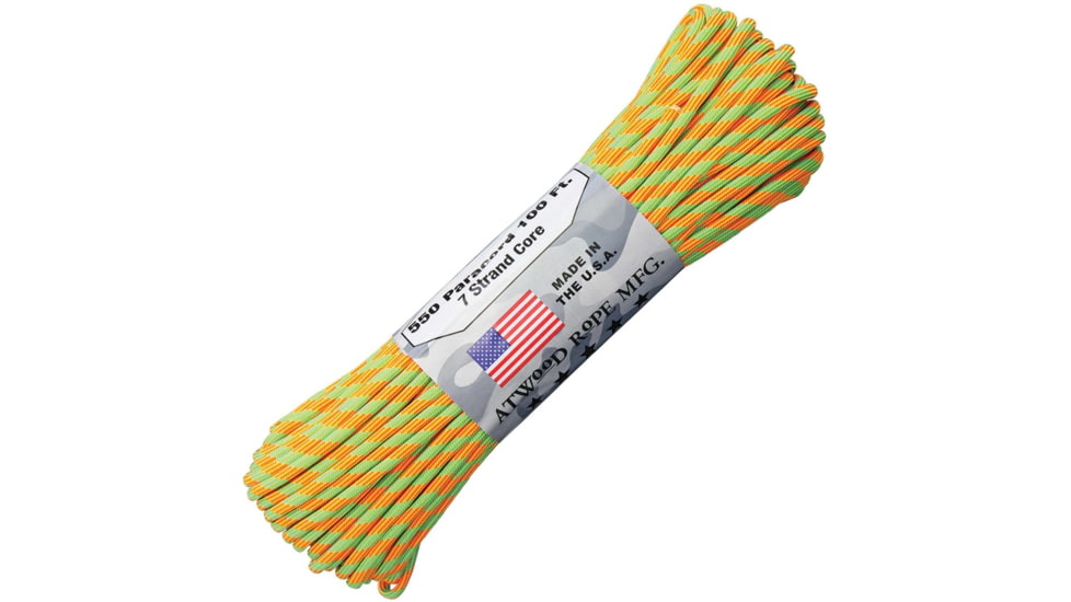 Atwood Parachute Cord, 100ft, 550 Cord, 7 Strand Core, Crush, CRUSH