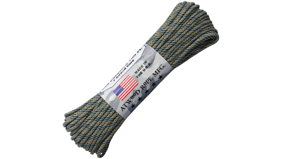 Atwood Parachute Cord, 100ft, 550 Cord, 7 Strand Core, Honor, HONOR