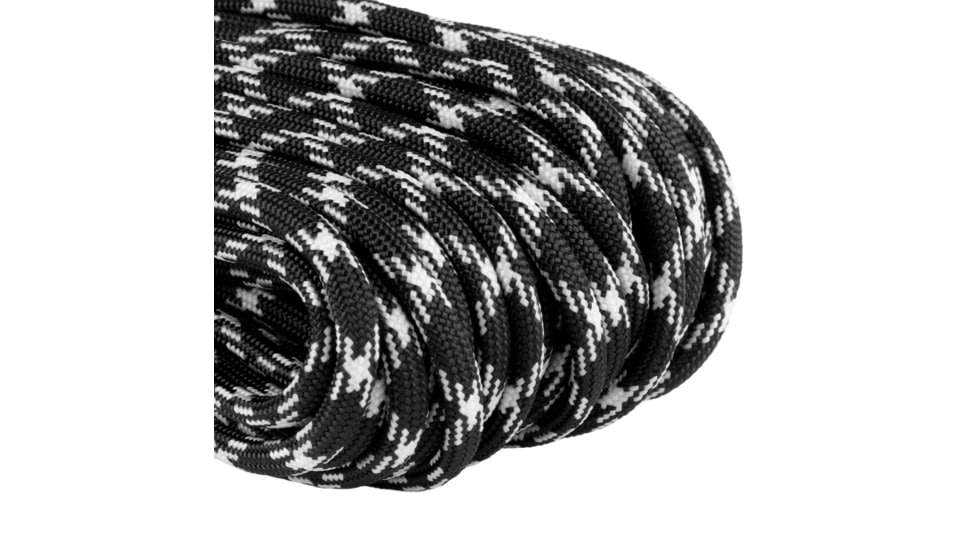 Atwood 550 Paracord Glow Quad Tracer, 100ft, Black, BGITDT