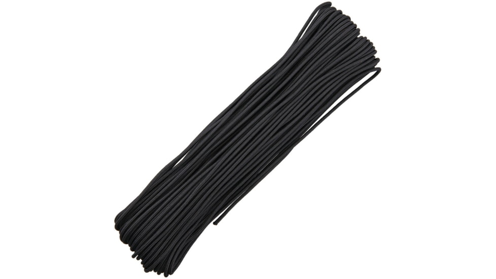Atwood Tactical Paracord, 3/32 Tactical 4-Strand Core Cord, UV Inhibited, Rot And Mildew Resistant, 275lbs, Black, 100 Ft, TS01 - BLACK