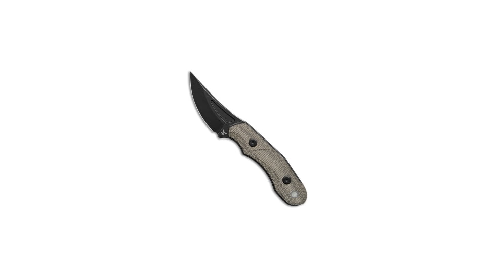 Audacious Concept Fanglet Fixed Blade Knife, 2.44in, CPM MagnaCut, Trailing Point Blade, Micarta, Green Handle, Green/Gray, 6.26 inch, BHQ-219228