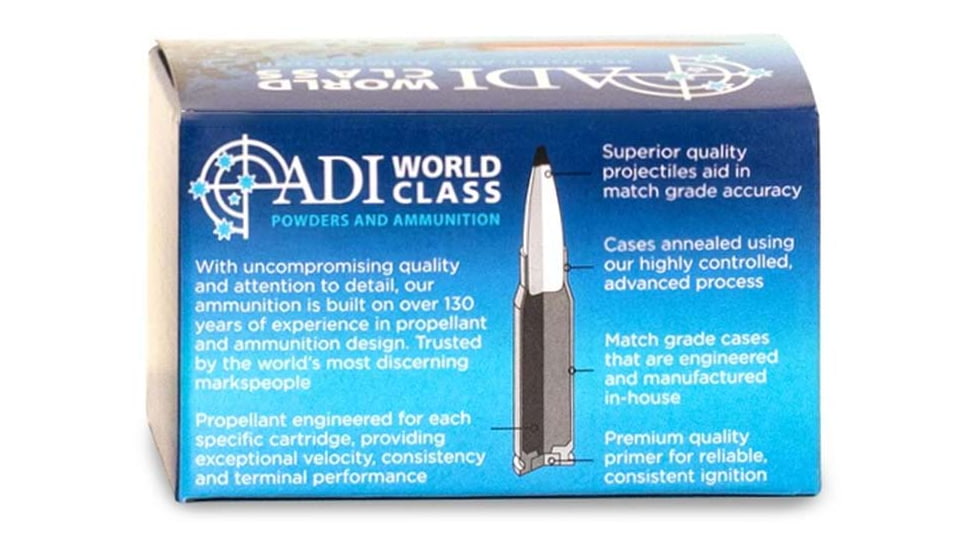 Australian Munitions .223 Remington, 55 Grain Sierra BlitzKing, Polymer Tipped, Brass Cased, Centerfire Rifle Ammo, 20 Rounds, 9332153003166