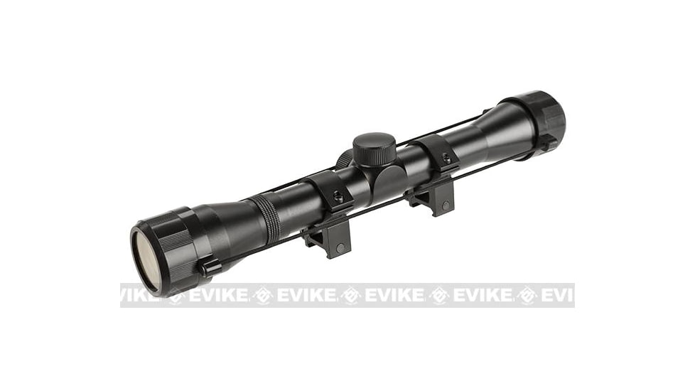 Avengers 4x32mm Fixed Magnification Tactical Rifle Scope w/Scope Ring, Black, UFC-SC-35 3/4 rings