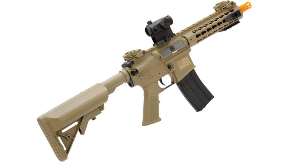 Avengers Sportsline M4 RIS Airsoft AEG Rifle w/G2 Micro-Switch Gearbox, Keymod 8in, Dark Earth, Large, ST-AEG-270-DE