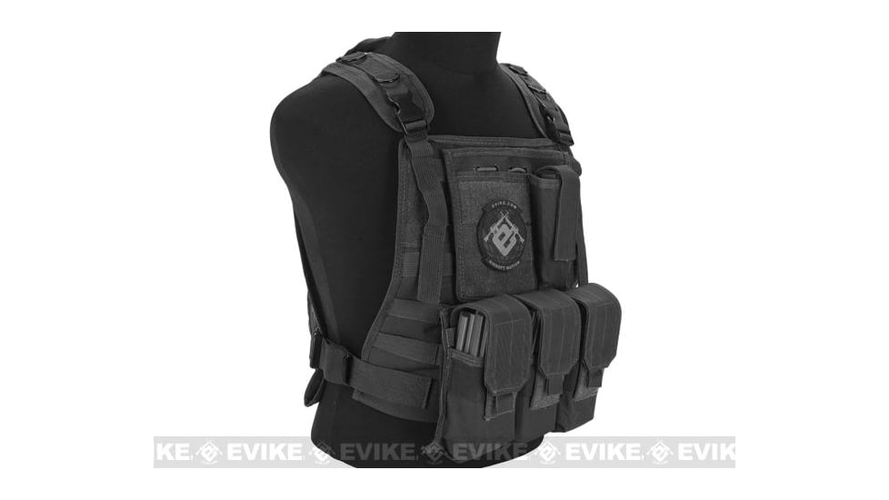Avengers Tactical Spec. OPS MOLLE Plate Carrier / Load Bearing Vest, Black, VE-28-BK