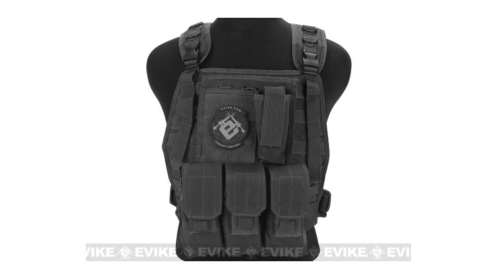 Avengers Tactical Spec. OPS MOLLE Plate Carrier / Load Bearing Vest, Black, VE-28-BK
