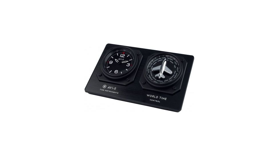 AVI-8 GMT Clock, Black, AV-Clock-01