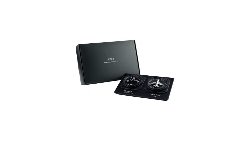 AVI-8 GMT Clock, Black, AV-Clock-01