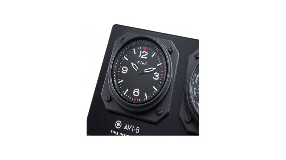 AVI-8 GMT Clock, Black, AV-Clock-01