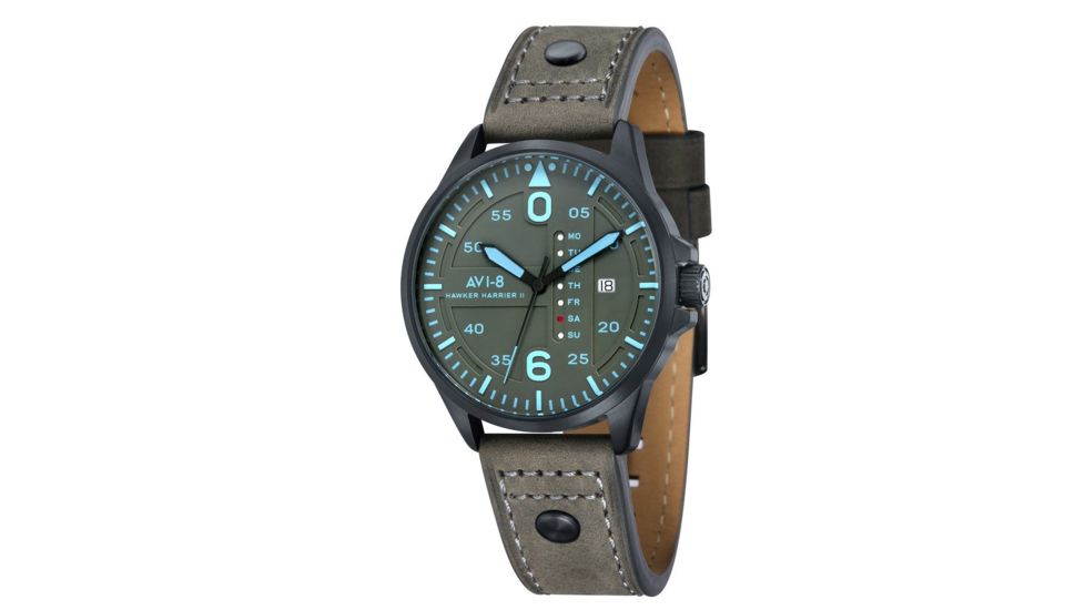 AVI-8 Hawker Harrier II Watch Quartz Japan 3 Hands with Day and Date, Grey/Grey AV-4003-0A