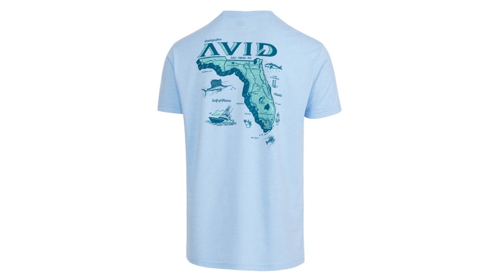 AVID Sportswear Florida Locals T-Shirt - Mens, Heather Blue, Large, MT12416HBULG
