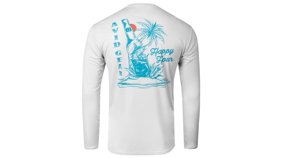 AVID Sportswear Happy Hour Avidry Long Sleeve Shirt - Mens, Glacier, Medium, MK32426GLGMD