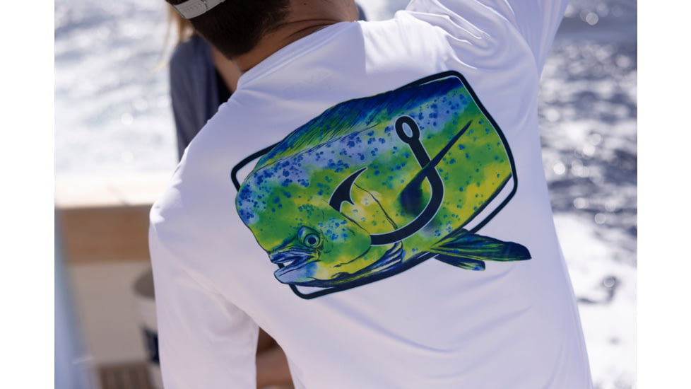 AVID Sportswear Mahi Hook Avidry Long Sleeve Shirt - Mens, White, 3XL, MK12420WHT3X