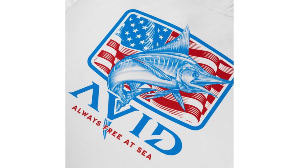 AVID Sportswear Marlin Pride Kinetic Avidry Hoodie - Mens, Glacier, Medium, MK32430GLGMD